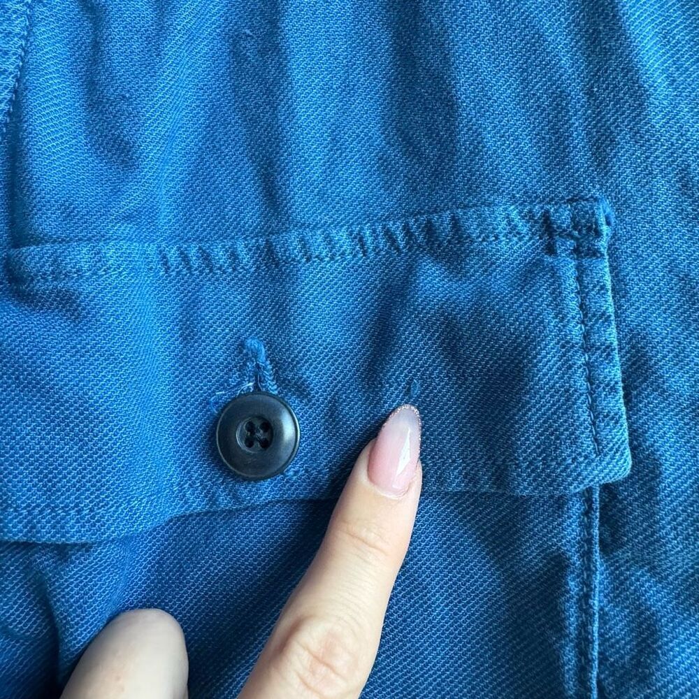 The Great. Flutter Army Jacket Utility Button Blu… - image 4